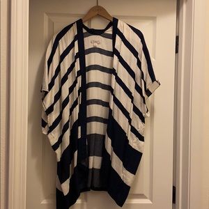 Navy and white kimono